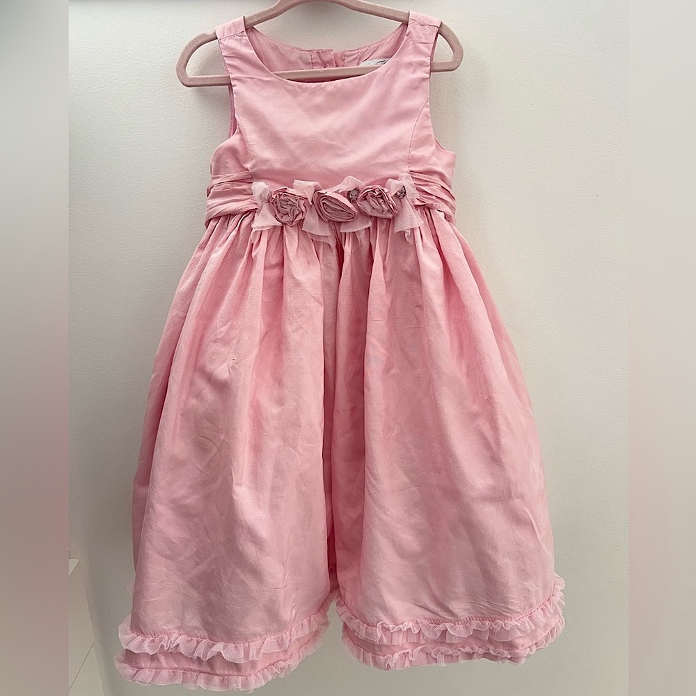 Gorgeous light pink dress with rhinestones.